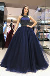 grecian-neck-beaded-navy-prom-dresses-tulle-ball-gown-with-hollow-back
