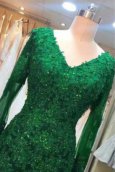 green-beaded-lace-bride-mothers-evening-gown-long-sleeve-2