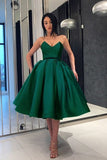 green-satin-short-prom-dresses-with-plunging-sweetheart
