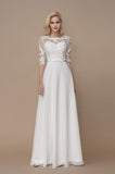 half-sleeves-lace-beach-bridal-dress-with-chiffon-skirt-2