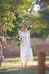 Half Sleeves Lace Bride Dresses vestido de noiva de renda
