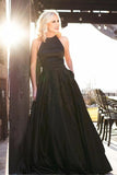 halter-neckline-satin-black-prom-gown-with-beading-skirt