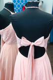 halter-pink-prom-chiffon-dresses-with-beaded-lace-bodice-1