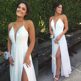 halter-plunging-v-neckline-chiffon-white-prom-gown-with-side-slit-2