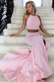 halter-straps-pink-two-piece-prom-dresses-with-mermaid-skirt