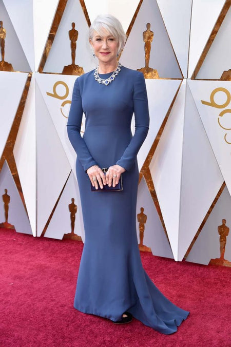 Wendi McLendon-Covey Green Satin Dress Oscars 2018 Red Carpet