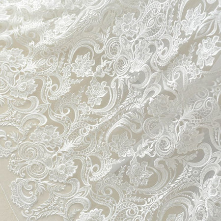 Embroidered Beaded Lace Fabric for Dresses