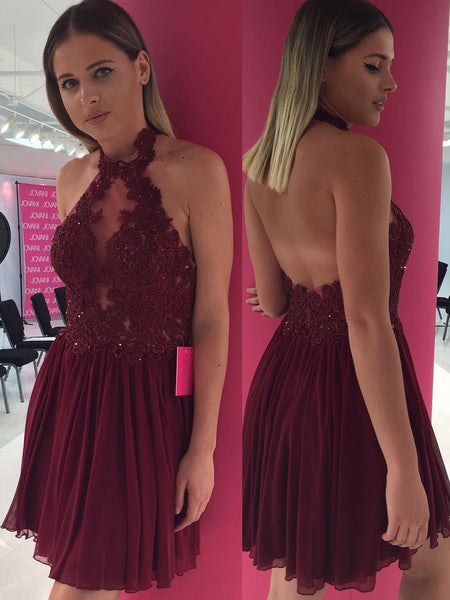high-neck-beaded-appliques-burgundy-cocktail-dress-with-chiffon-skirt-1