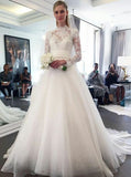 high-neck-lace-long-sleeved-modest-wedding-dresses-for-brides-1