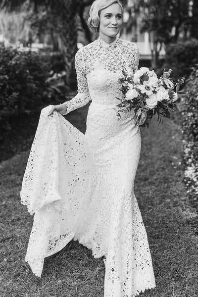 high-neck-sheath-lace-wedding-dresses-long-sleeves-2