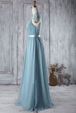 illusion-lace-cap-sleeves-bridesmaid-dresses-with-chiffon-skirt-1