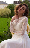 illusion-lace-long-sleeves-wedding-dress-with-chiffon-skirt-2