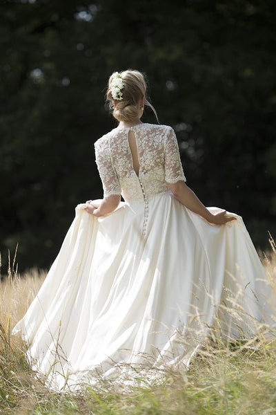 illusion-lace-sleeves-outdoor-wedding-gown-chiffon-skirt-1
