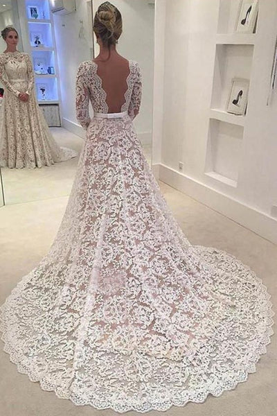 illusion-neckline-full-lace-wedding-dresses-long-sleeves-1