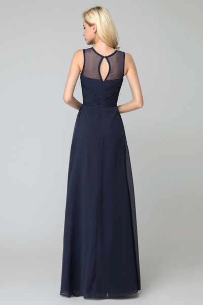 illusion-neckline-navy-bridesmaid-long-party-dress-1