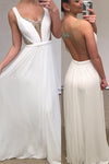 illusion-plunging-v-neck-beaded-white-chiffon-prom-dress-long-2