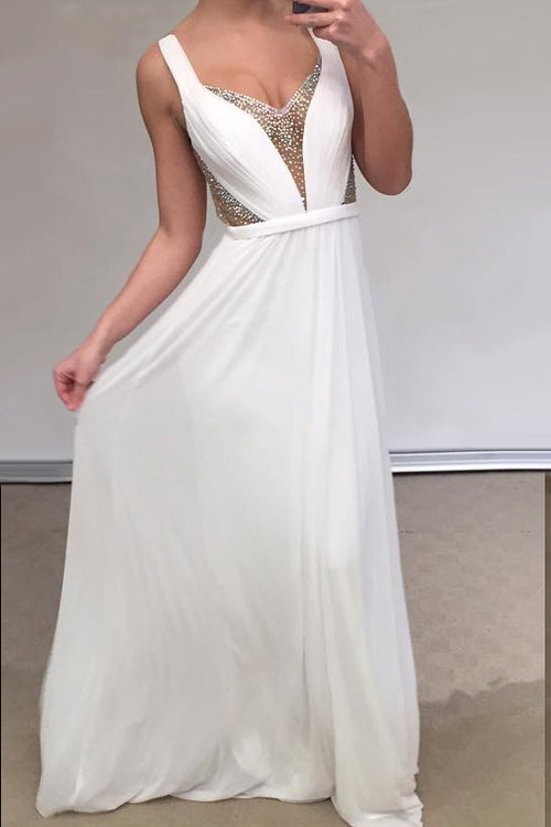 illusion-plunging-v-neck-beaded-white-chiffon-prom-dress-long