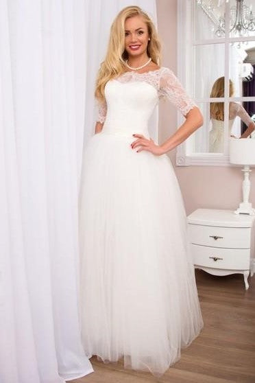 ivory-lace-floor-length-wedding-gown-with-off-the-shoulder