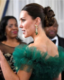 Kate Middleton Wearing Dress for Prom Green Tulle Skirt