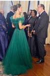 Kate Middleton Wearing Dress for Prom Green Tulle Skirt