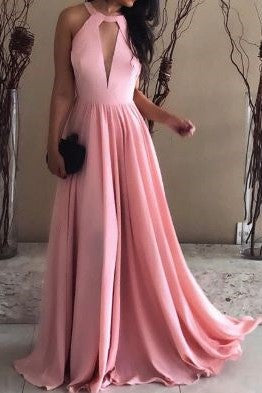 keyhole-neckline-pink-prom-dresses-floor-length