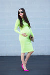 long-sleeves-white-cocktail-dress-for-pregnant-women