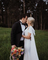 Knot Ribbon One-shoulder Wedding Gown 2022