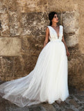 lace-appliques-a-line-tulle-affordable-wedding-dress-with-plunging-v-neck-1