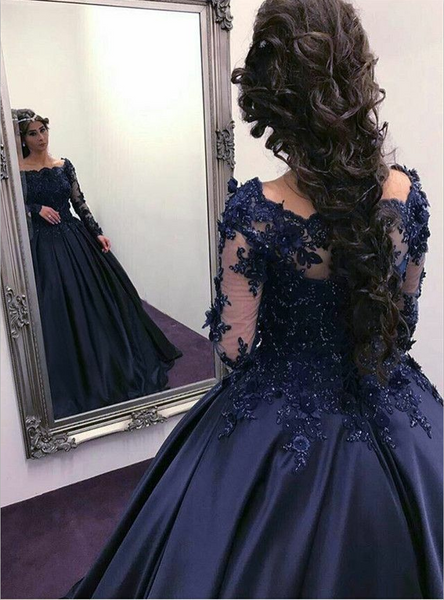 lace-beaded-long-sleeves-navy-prom-ball-gown-dress-boat-neck-1