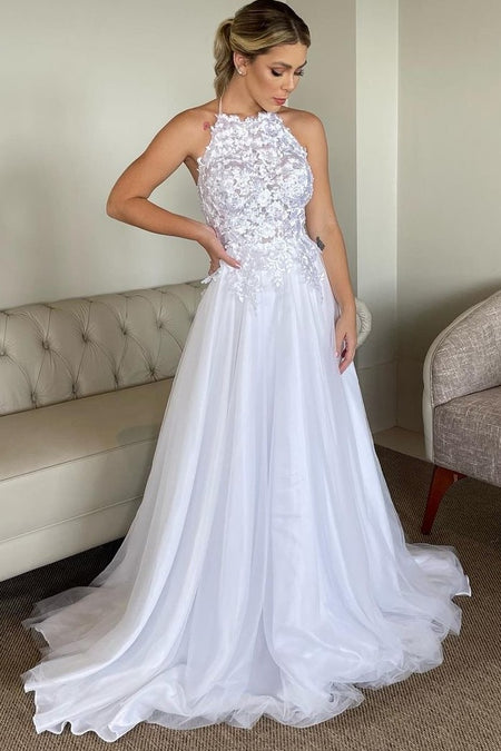 A-line Pearls Wedding Dress 2023 New Style