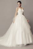 lace-bodice-tulle-wedding-dresses-spaghetti-straps-2