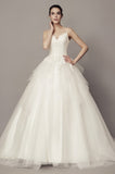 lace-bodice-tulle-wedding-dresses-spaghetti-straps