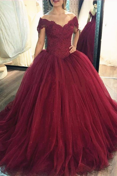 lace-corset-tulle-burgundy-ball-gown-prom-dresses-off-the-shoulder