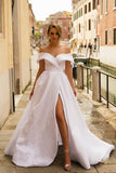 lace-embroidered-white-wedding-gown-with-shoulder-to-shoulder-neckline