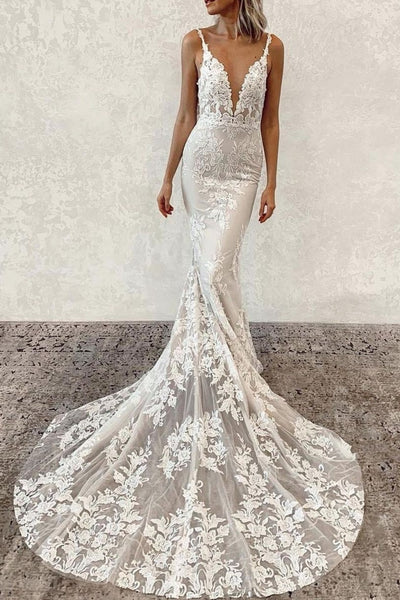 lace-floral-wedding-gown-with-deep-v-neckline