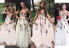 Lace Flower Embroidery Wedding Dresses 2020 V-neckline vestido de novia