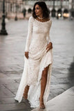 lace-full-sleeves-modest-wedding-gowns-with-sweep-train