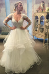 lace-long-sleeves-bridal-gown-with-ruffles-tulle-skirt