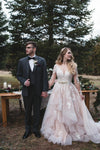 lace-long-sleeves-champagne-wedding-dresses-with-horsehair-skirt-1