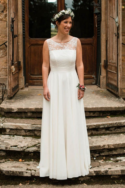 lace-scoop-neck-boho-wedding-dress-floor-length