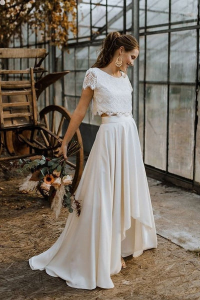 lace-short-sleeves-hi-lo-wedding-dress-satin-skirt-1