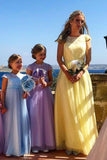 lace-sleeves-yellow-bridesmaid-dresses-with-tulle-skirt