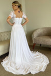 lace-square-neck-bridal-dress-with-short-sleeves