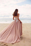 lace-strapless-wedding-gown-with-colored-skirt-1