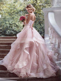 lace-sweetheart-corset-pink-wedding-gown-with-horsehair-skirt-1
