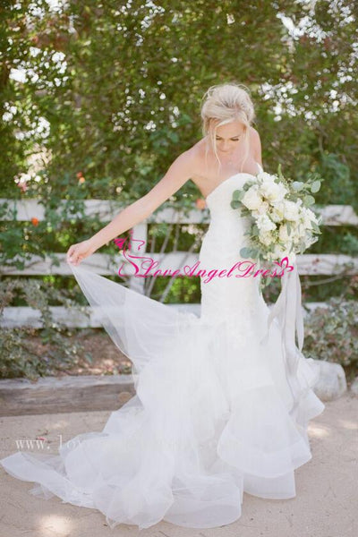 lace-sweetheart-mermaid-bride-dresses-with-ruffled-skirt