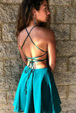 lace-teal-green-homecoming-dresses-short-chiffon-skirt-1