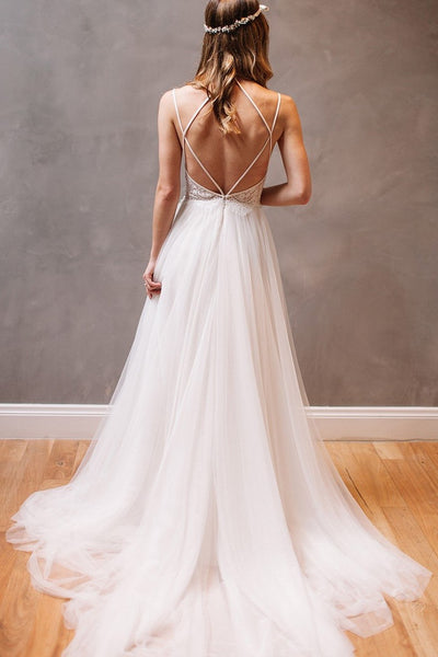 lace-tulle-beach-casual-wedding-dress-with-strappy-back-detail