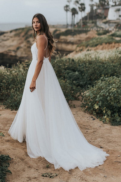 lace-tulle-beach-wedding-dress-with-strappy-back-2