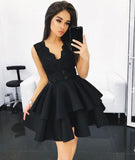 lace-v-neck-bodice-black-homecoming-gown-with-tiered-skirt-1